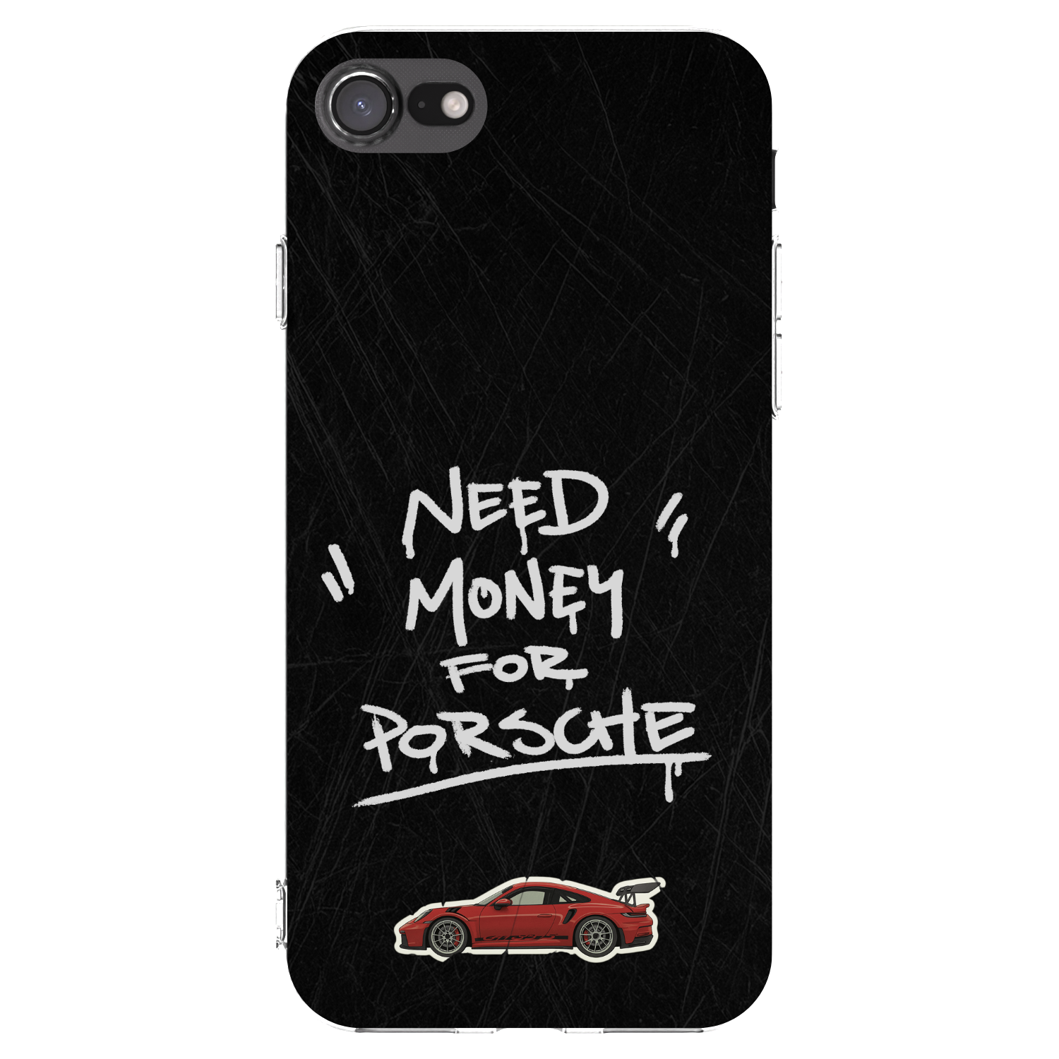 Picasee Apple iPhone 8 Hülle - Transparentes Silikon - Dark Racer