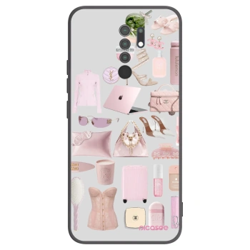Picasee Xiaomi Redmi 9 Hülle - Schwarzes Silikon - Glam Babe