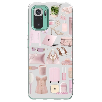 Picasee Xiaomi Redmi Note 10 Pro Hülle - Transparentes Silikon - Glam Babe