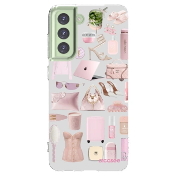 Picasee Samsung Galaxy S21 FE 5G Hülle - Transparentes Silikon - Glam Babe