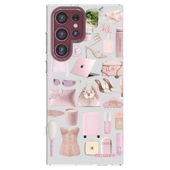 Picasee Samsung Galaxy S22 Ultra 5G Hülle - Transparentes Silikon - Glam Babe