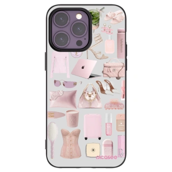 Picasee Apple iPhone 14 Pro Max Hülle - Schwarzes Silikon - Glam Babe