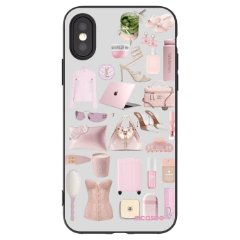 Picasee Apple iPhone X/XS Hülle - Schwarzes Silikon - Glam Babe