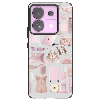 Picasee Xiaomi Redmi Note 13 Pro 5G Hülle - Schwarzes Silikon - Glam Babe