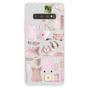 Picasee Samsung Galaxy S10 Plus G975 Hülle - Transparentes Silikon - Glam Babe