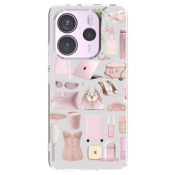 Picasee Xiaomi Redmi Note 14 4G Hülle - Transparentes Silikon - Glam Babe