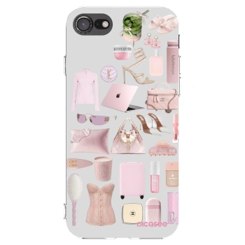 Picasee Apple iPhone SE 2020 Hülle - Transparentes Silikon - Glam Babe