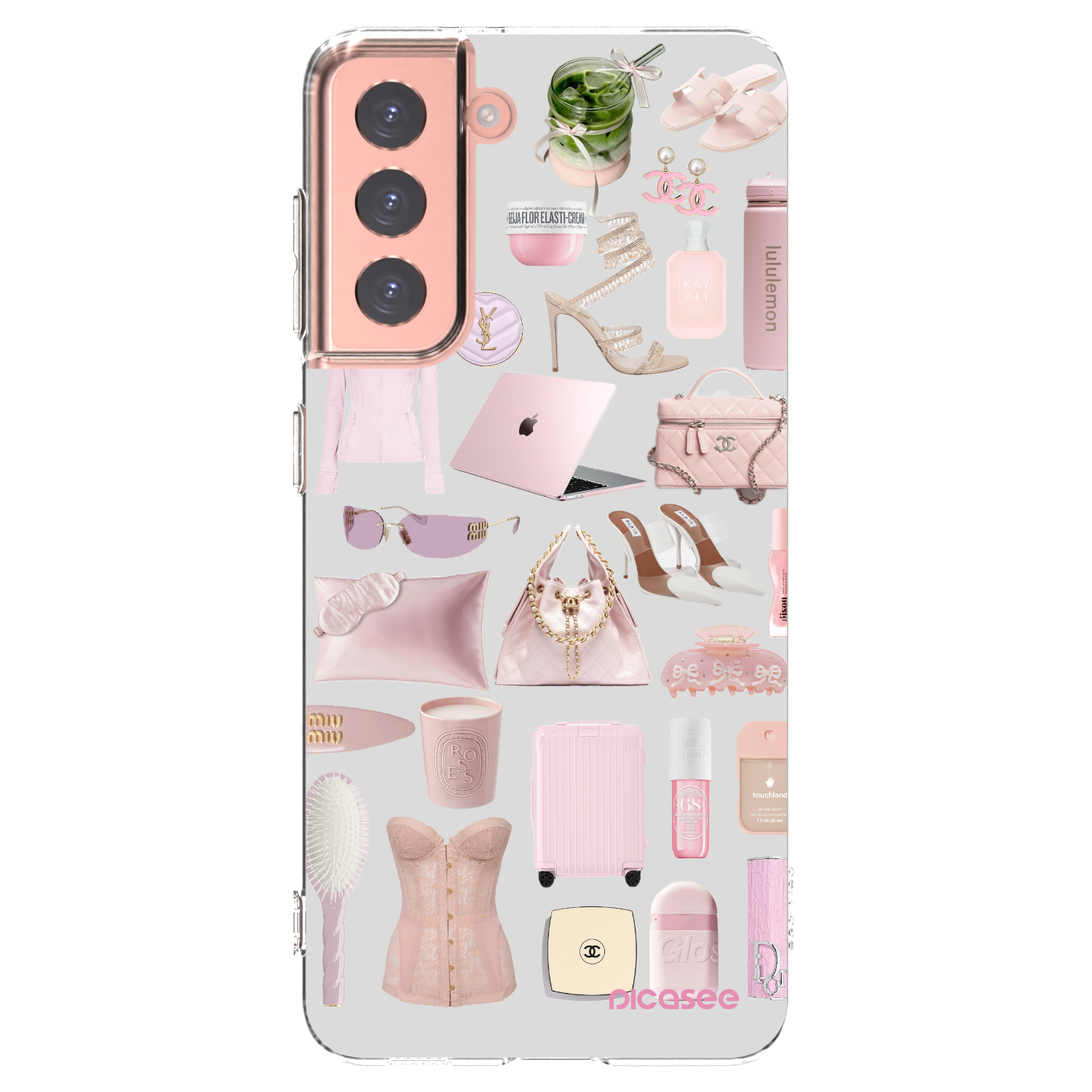 Picasee Samsung Galaxy S21 5G G991B Hülle - Transparentes Silikon - Glam Babe