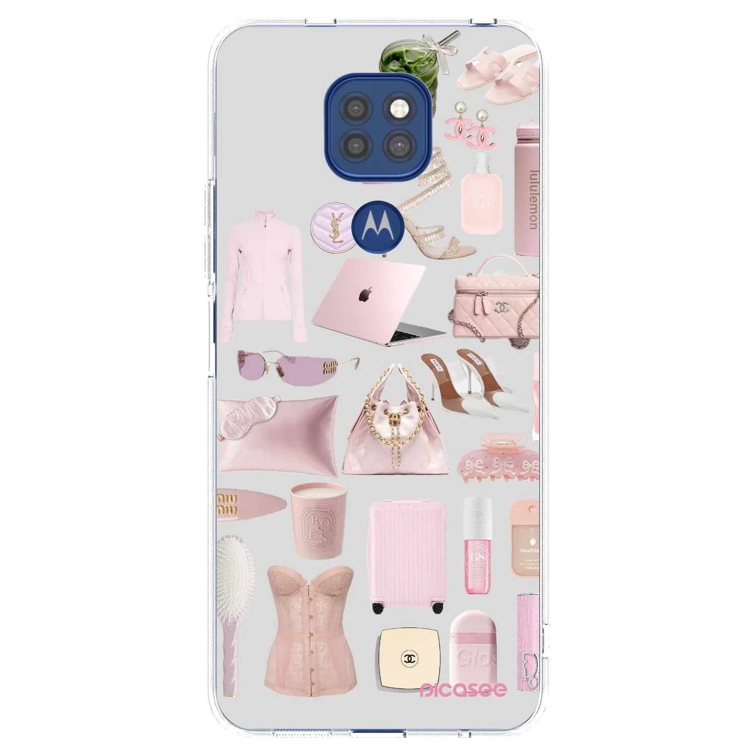 Picasee Motorola Moto G9 Play Hülle - Transparentes Silikon - Glam Babe