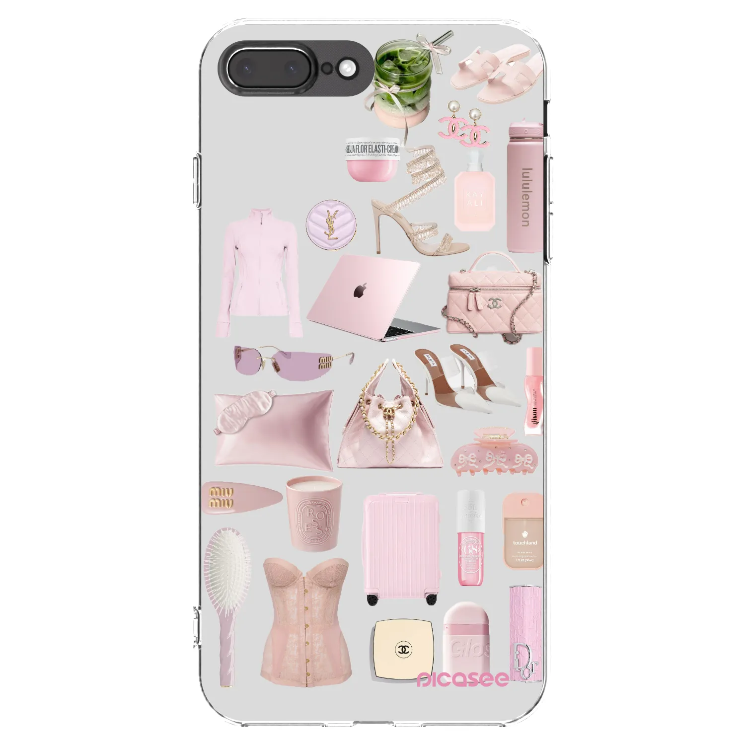 Picasee Apple iPhone 7 Plus Hülle - Transparentes Silikon - Glam Babe