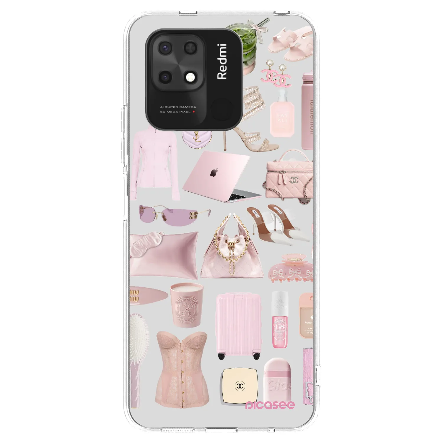 Picasee Xiaomi Redmi 10C Hülle - Transparentes Silikon - Glam Babe