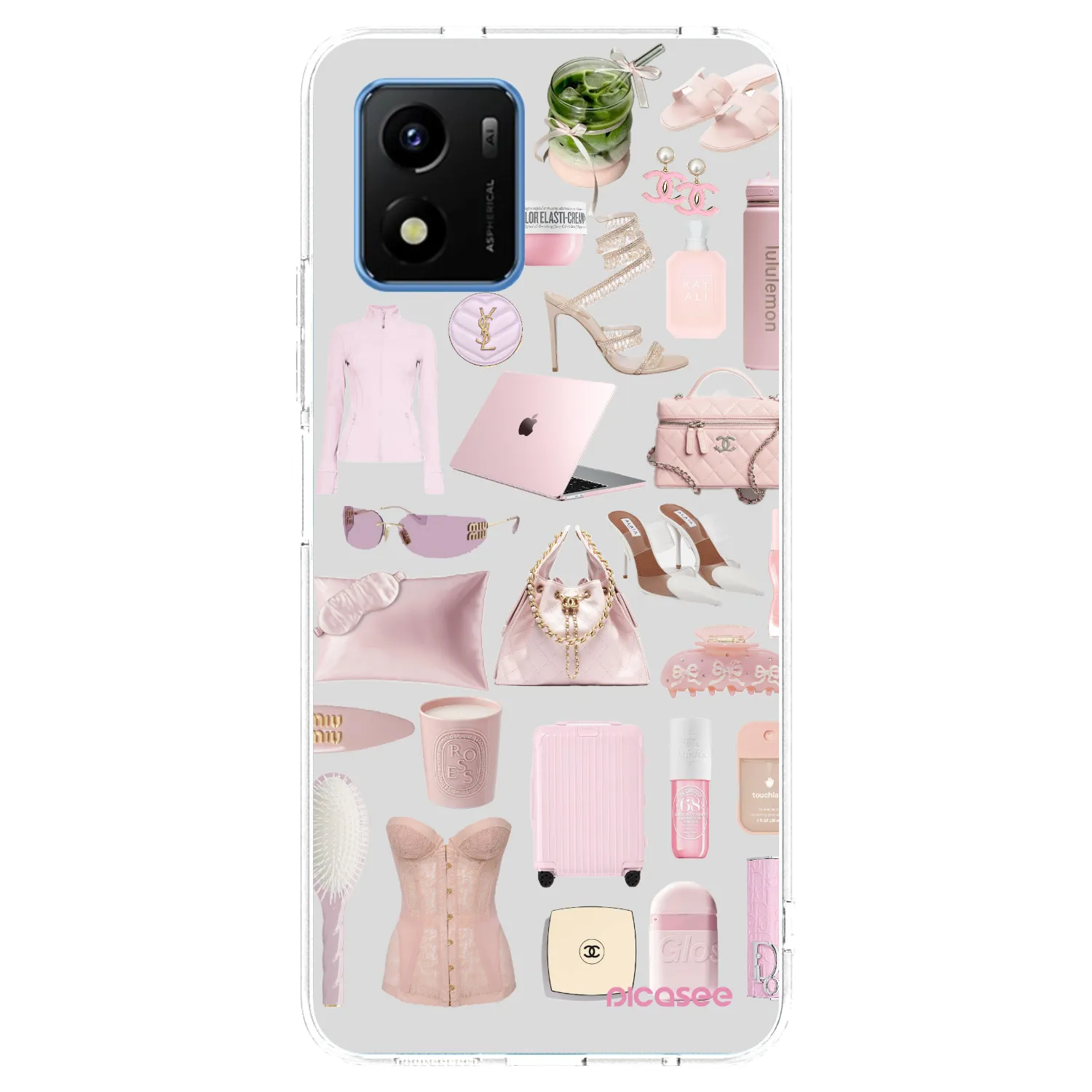 Picasee Vivo Y01 Hülle - Transparentes Silikon - Glam Babe