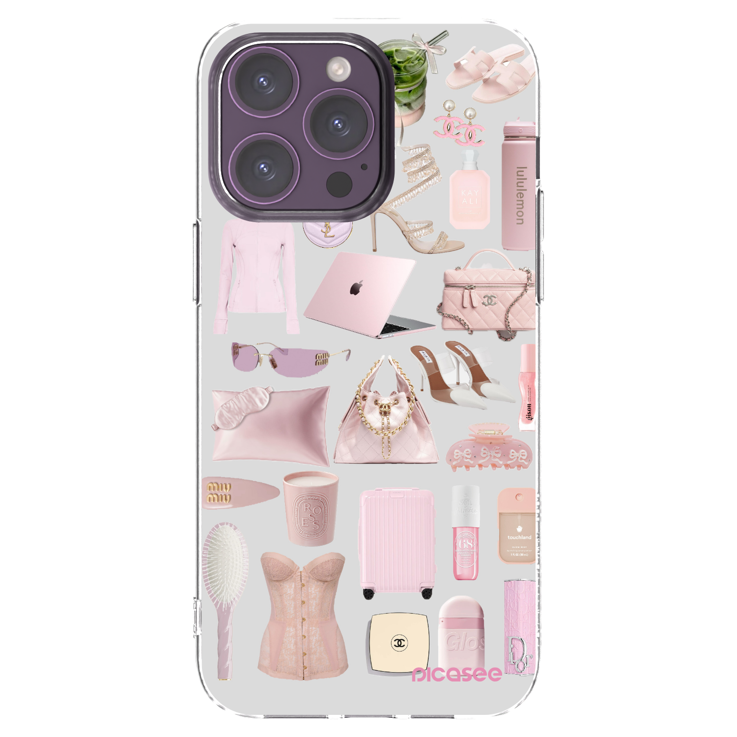 Picasee Apple iPhone 14 Pro Max Hülle - Transparentes Silikon - Glam Babe