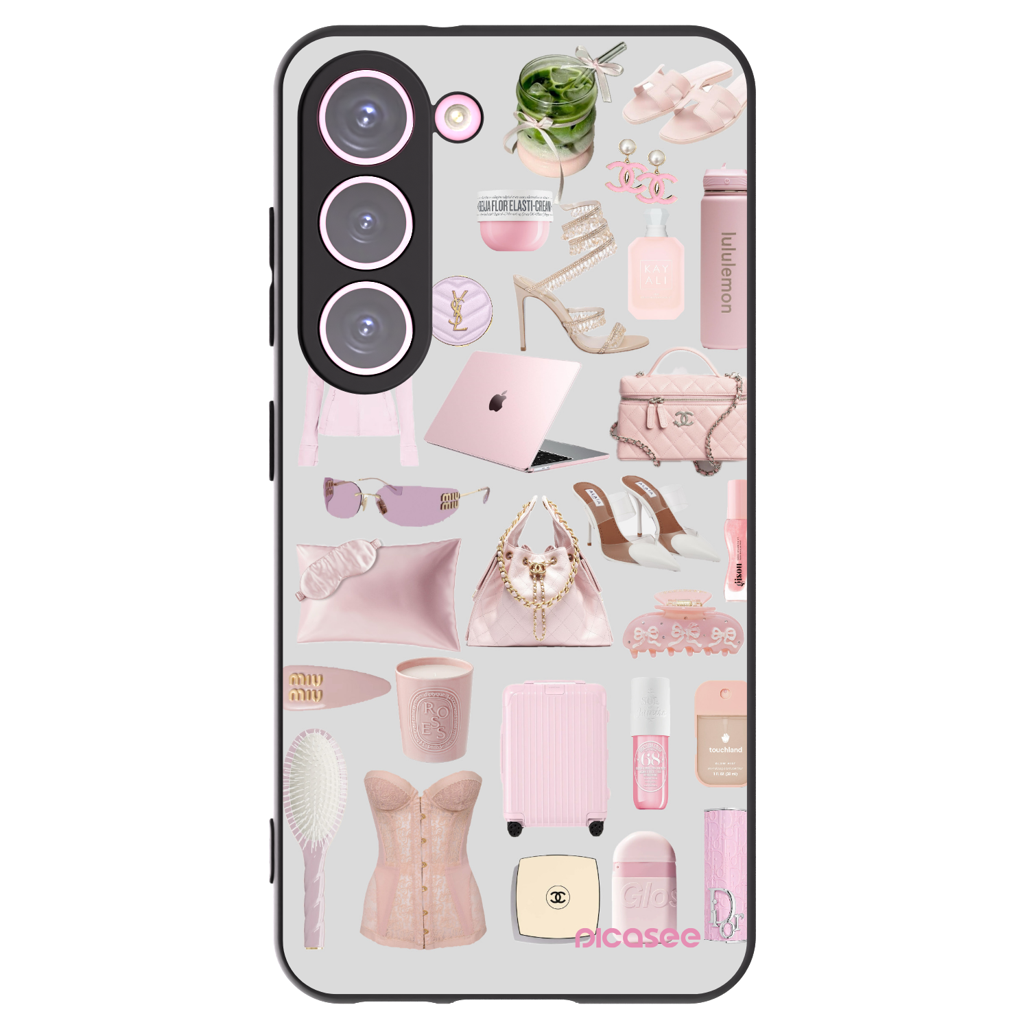 Picasee Samsung Galaxy S23 5G Hülle - Schwarzes Silikon - Glam Babe