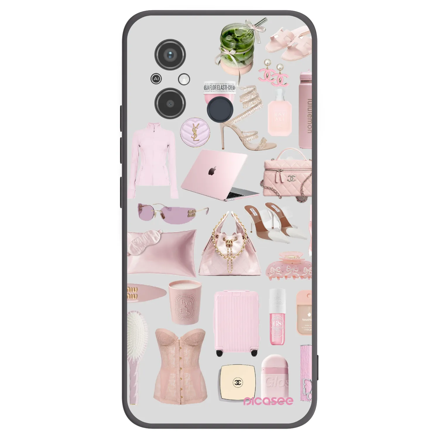 Picasee Xiaomi Redmi 12C Hülle - Schwarzes Silikon - Glam Babe