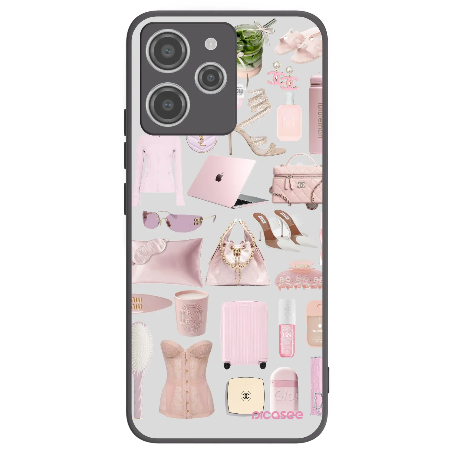 Picasee Xiaomi Redmi 12 4G Hülle - Schwarzes Silikon - Glam Babe