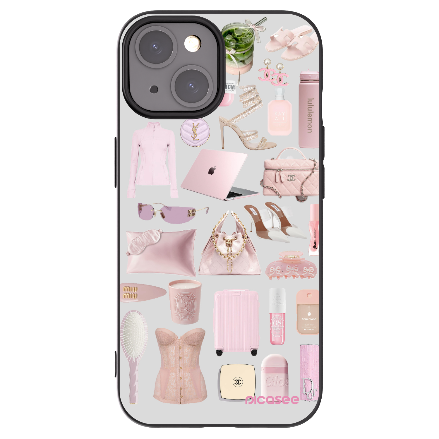 Picasee Apple iPhone 15 Hülle - Schwarzes Silikon - Glam Babe