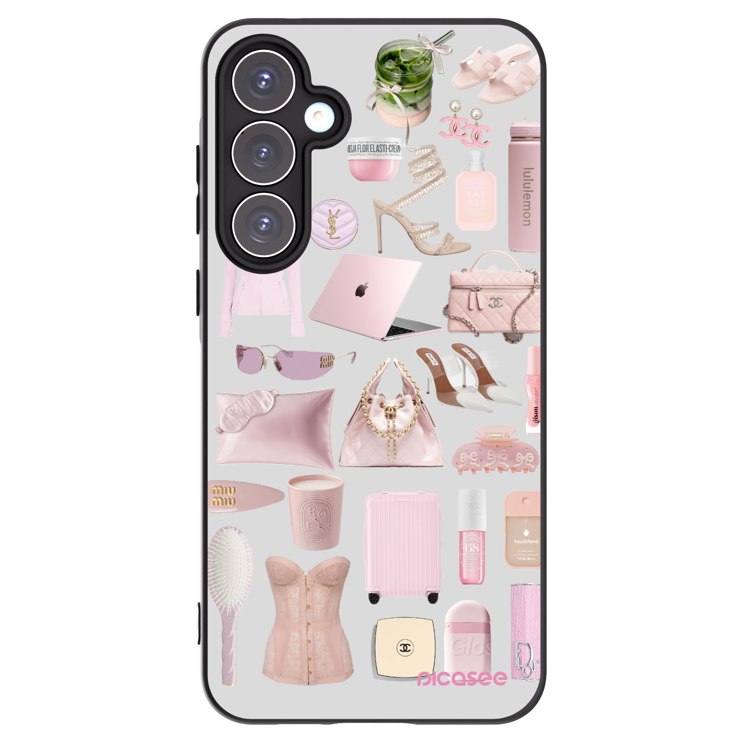 Picasee Samsung Galaxy A55 5G A556B Hülle - Schwarzes Silikon - Glam Babe