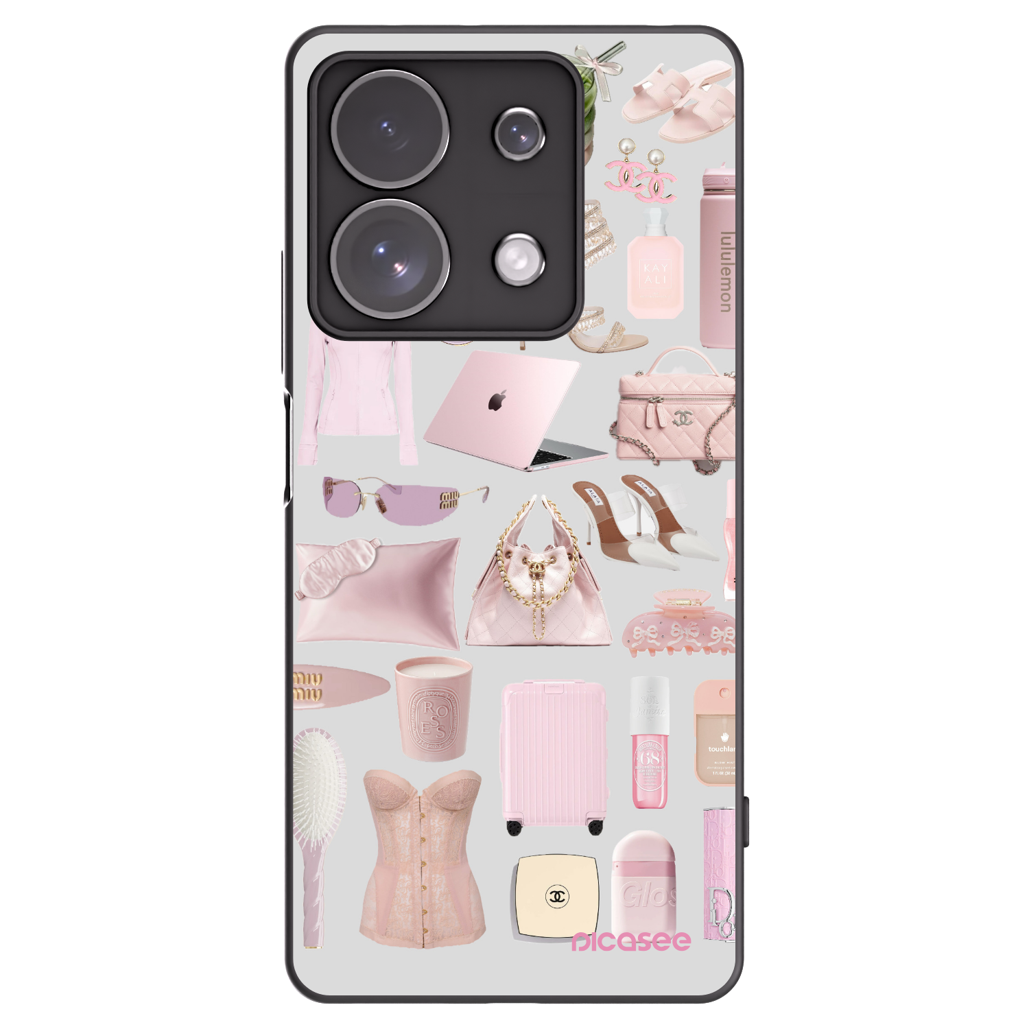 Picasee Xiaomi Redmi Note 13 Pro 4G Hülle - Schwarzes Silikon - Glam Babe