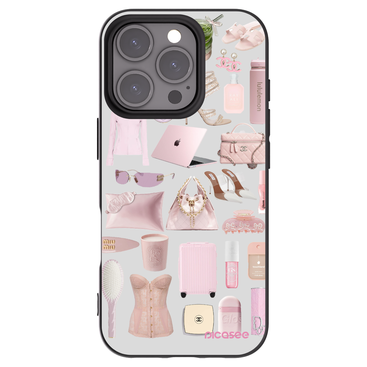 Picasee Apple iPhone 16 Pro Hülle - Schwarzes Silikon - Glam Babe