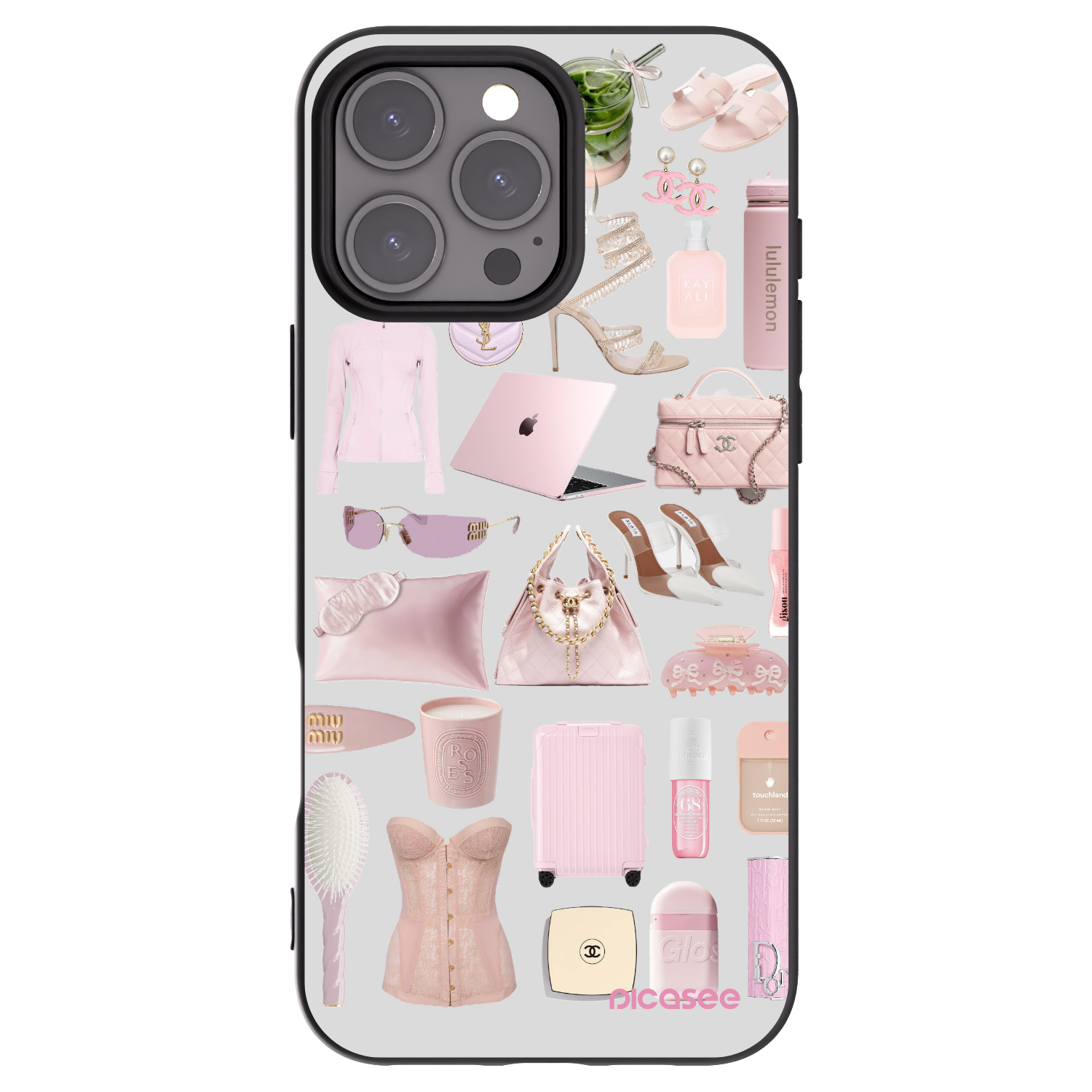 Picasee Apple iPhone 16 Pro Max Hülle - Schwarzes Silikon - Glam Babe