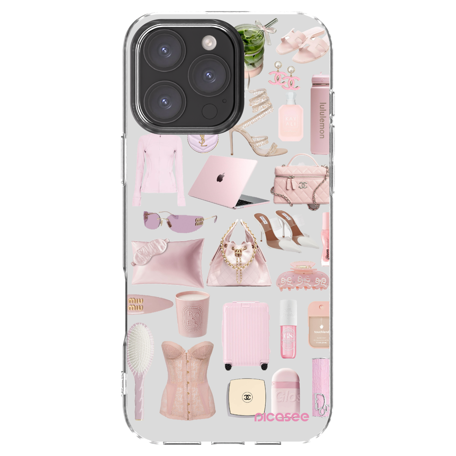 Picasee Apple iPhone 16 Pro Max Hülle - Transparentes Silikon - Glam Babe
