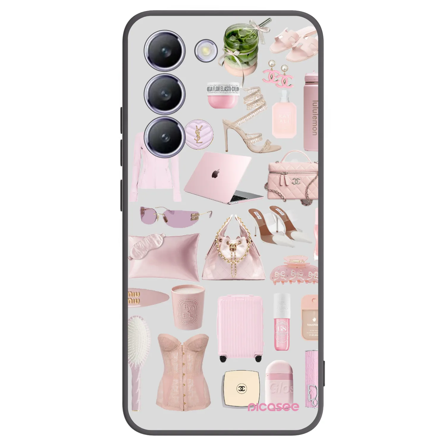 Picasee Vivo V40 SE 5G Hülle - Schwarzes Silikon - Glam Babe