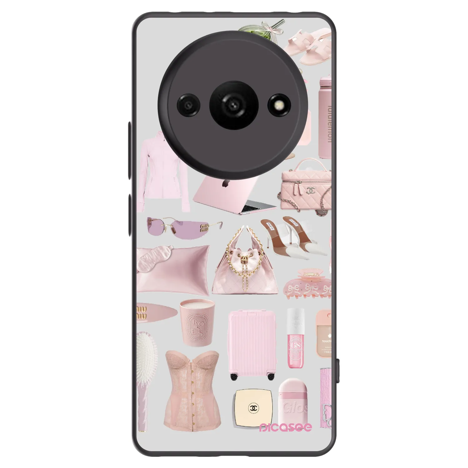 Picasee Xiaomi Redmi A3 Hülle - Schwarzes Silikon - Glam Babe
