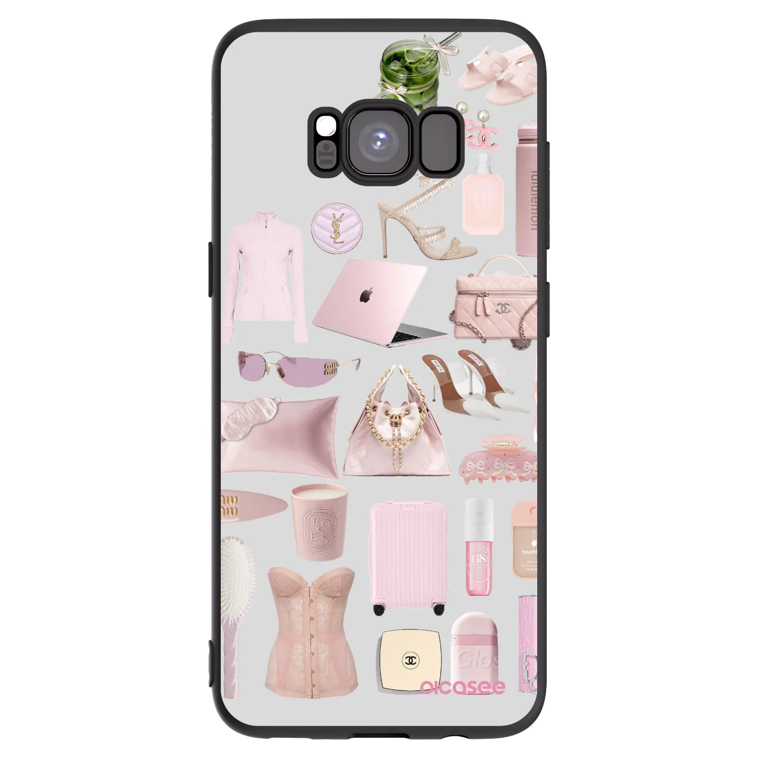 Picasee Samsung Galaxy S8 G950F Hülle - Schwarzes Silikon - Glam Babe