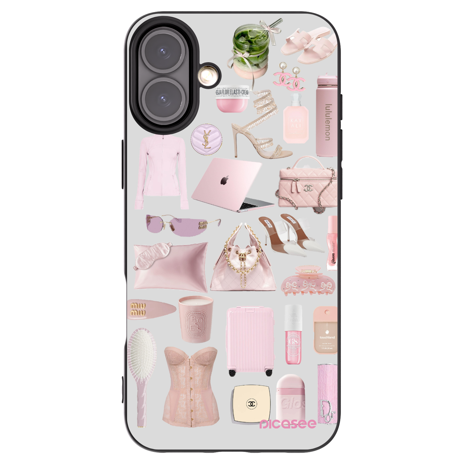 Picasee Apple iPhone 16 Plus Hülle - Schwarzes Silikon - Glam Babe