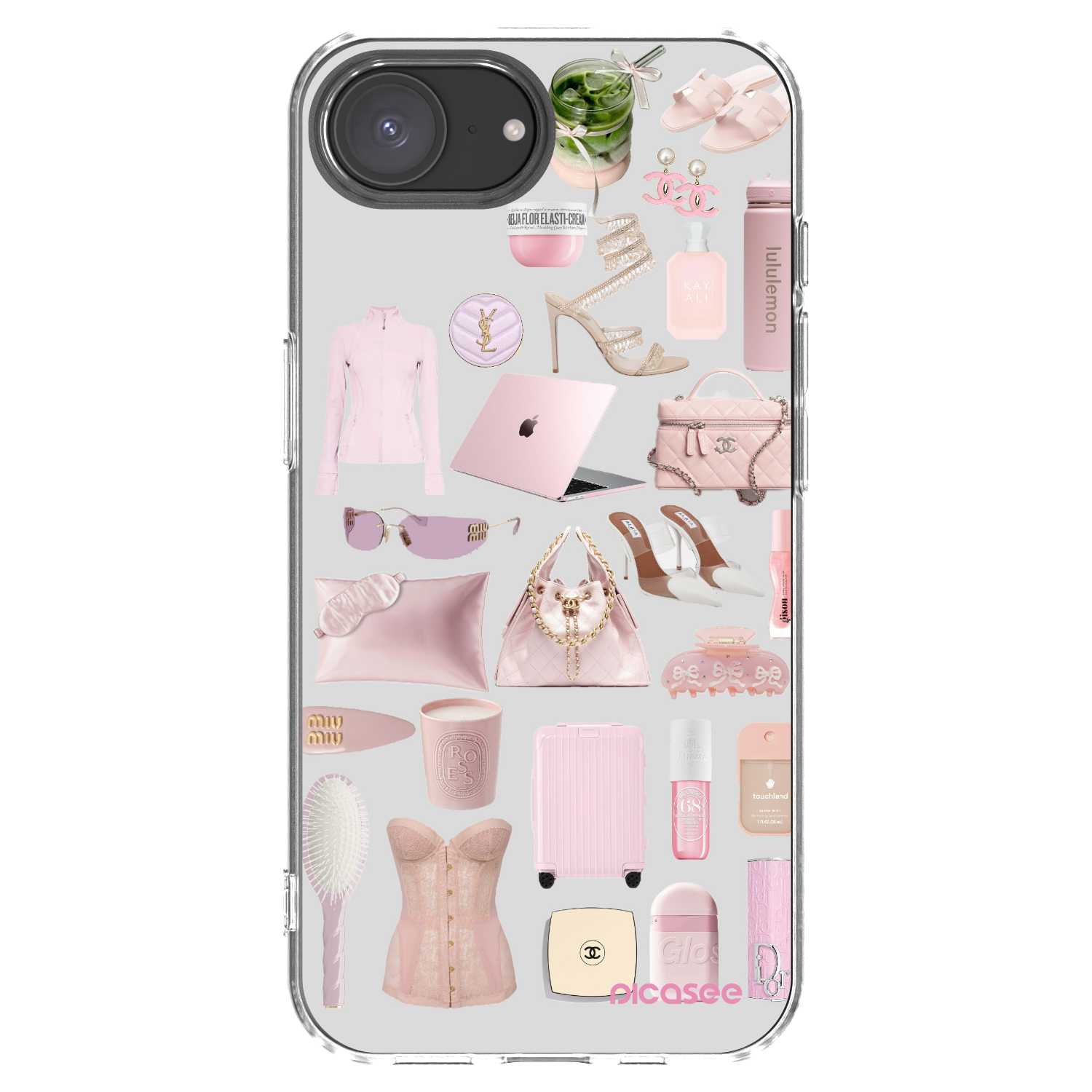 Picasee Apple iPhone 16e Hülle - Transparentes Silikon - Glam Babe