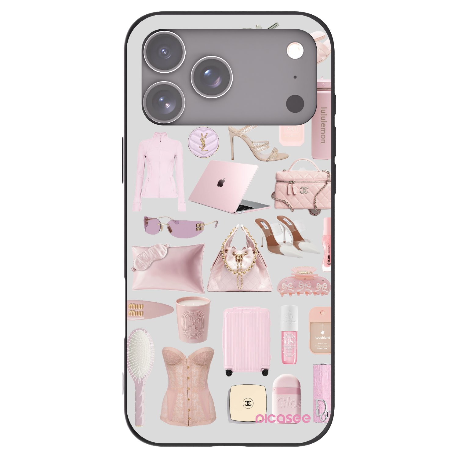 Picasee Apple iPhone 17 Pro Max Hülle - Schwarzes Silikon - Glam Babe