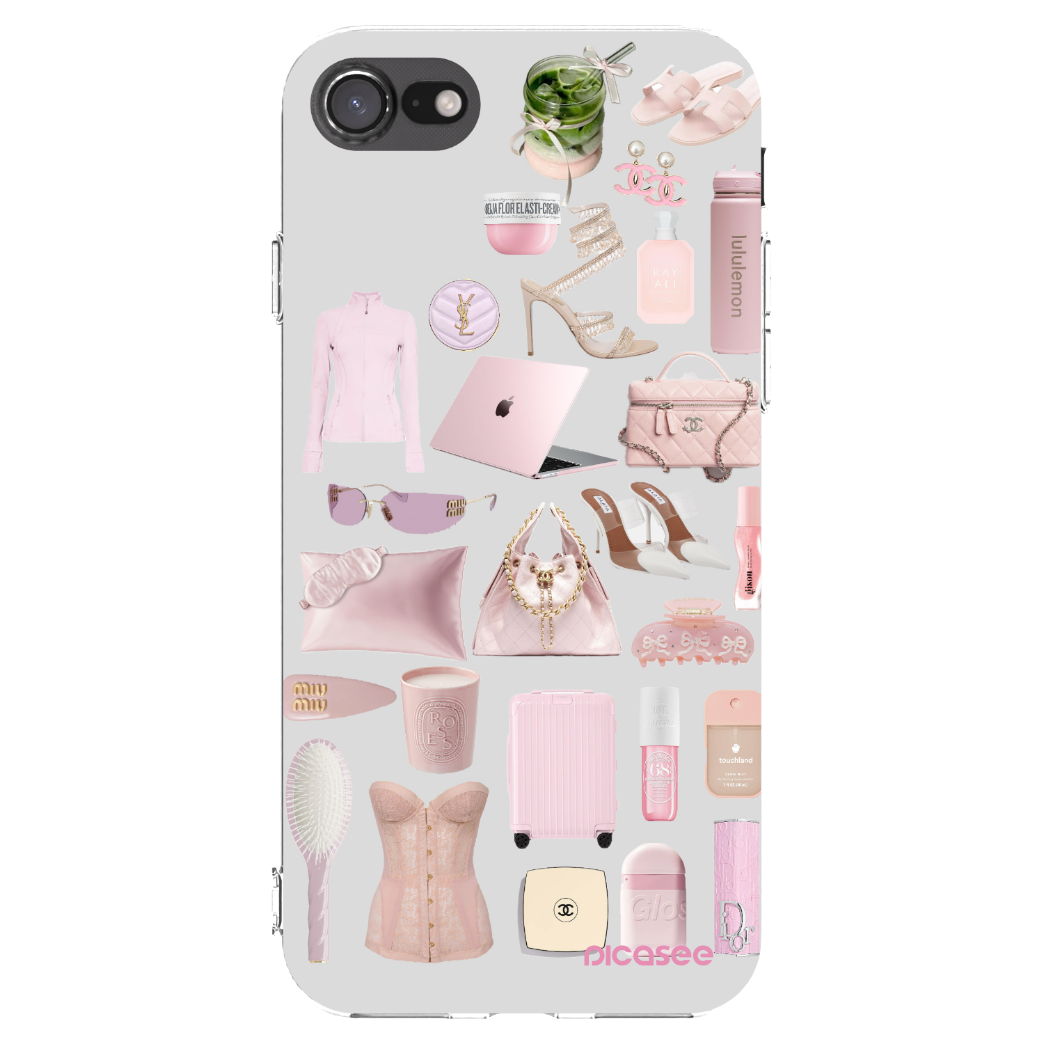 Picasee Apple iPhone 8 Hülle - Transparentes Silikon - Glam Babe