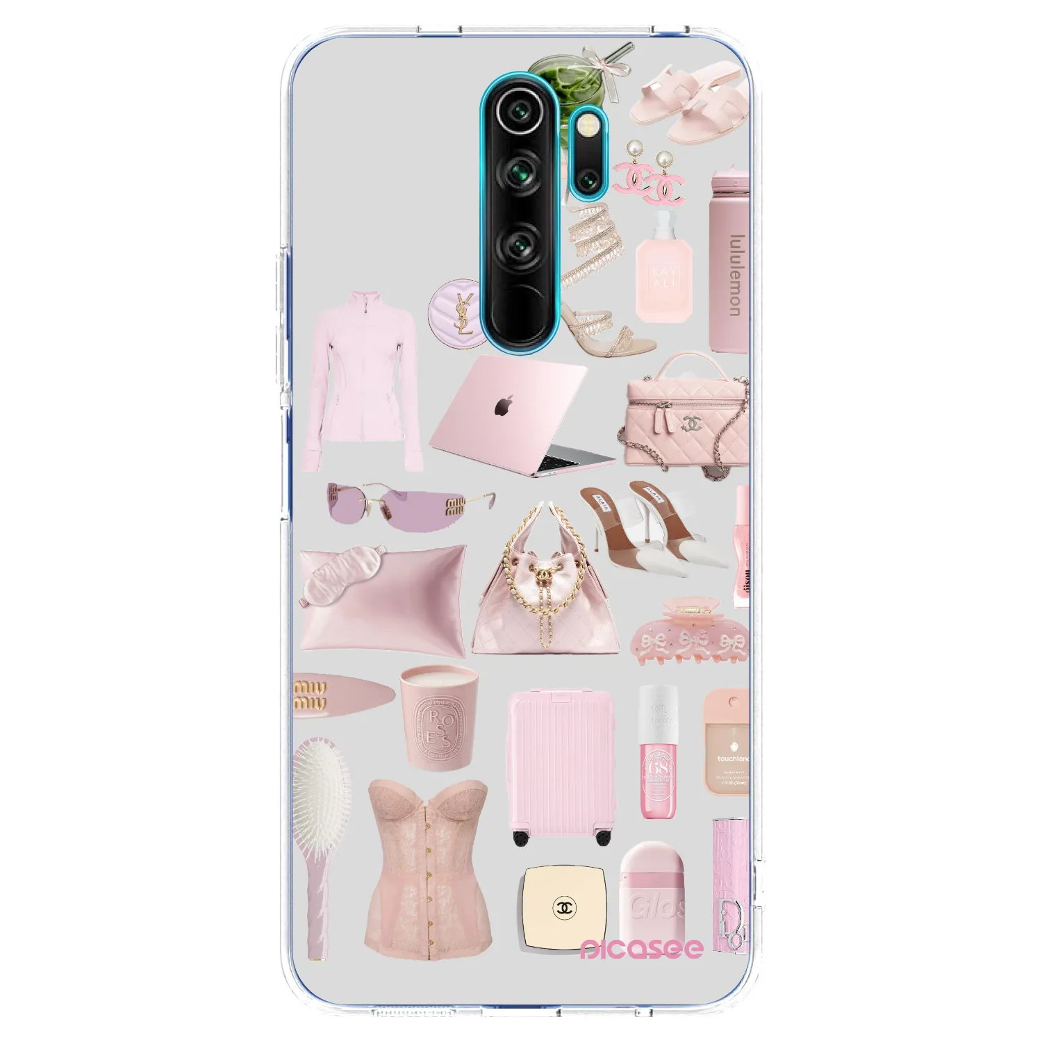 Picasee Xiaomi Redmi Note 8 Pro Hülle - Transparentes Silikon - Glam Babe