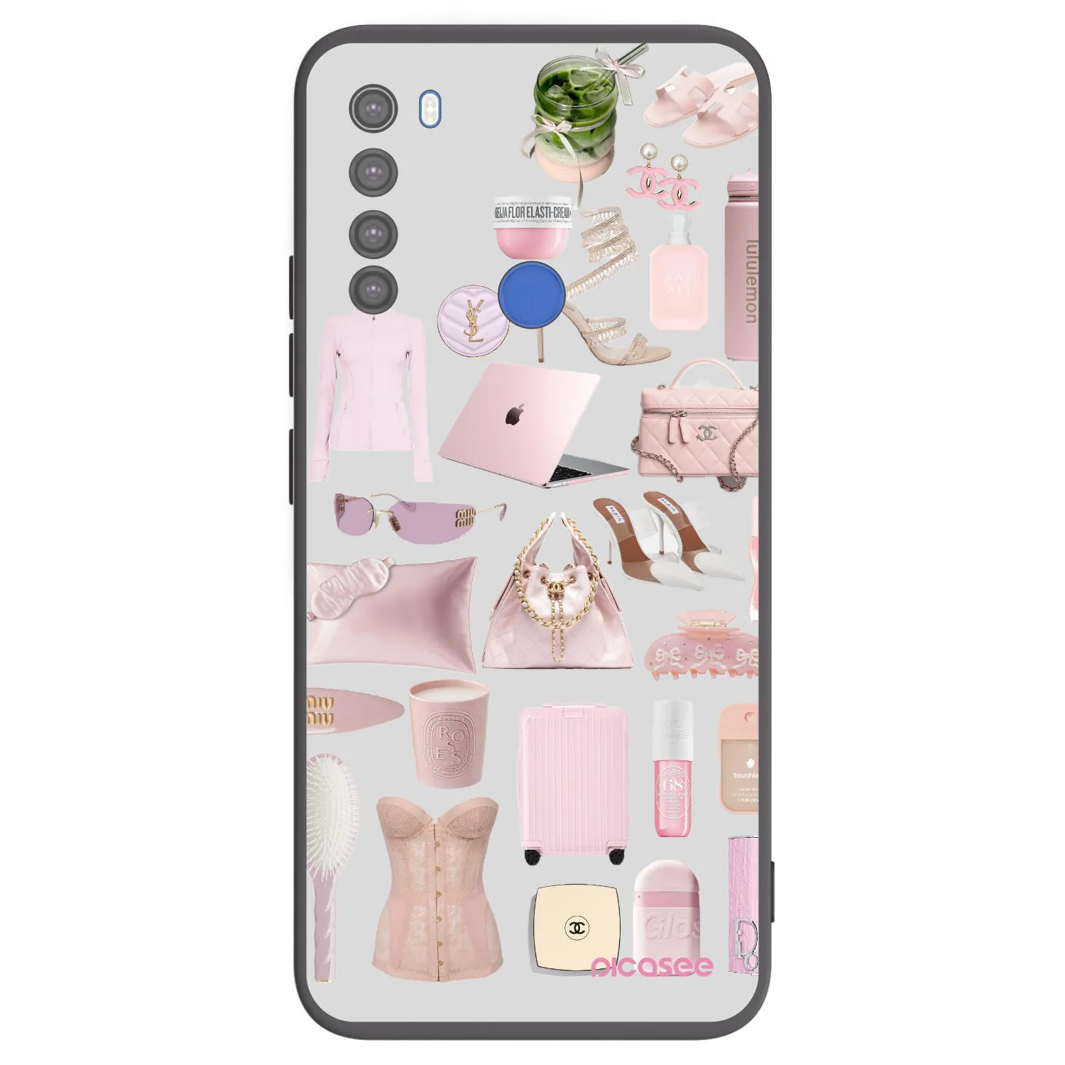 Picasee Xiaomi Redmi Note 8T Hülle - Schwarzes Silikon - Glam Babe