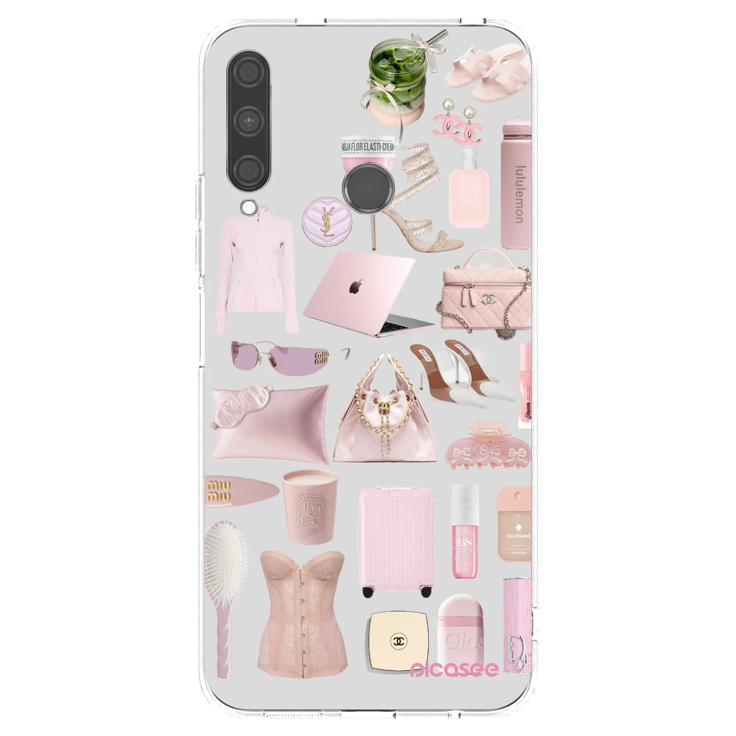 Picasee Huawei P40 Lite E Hülle - Transparentes Silikon - Glam Babe