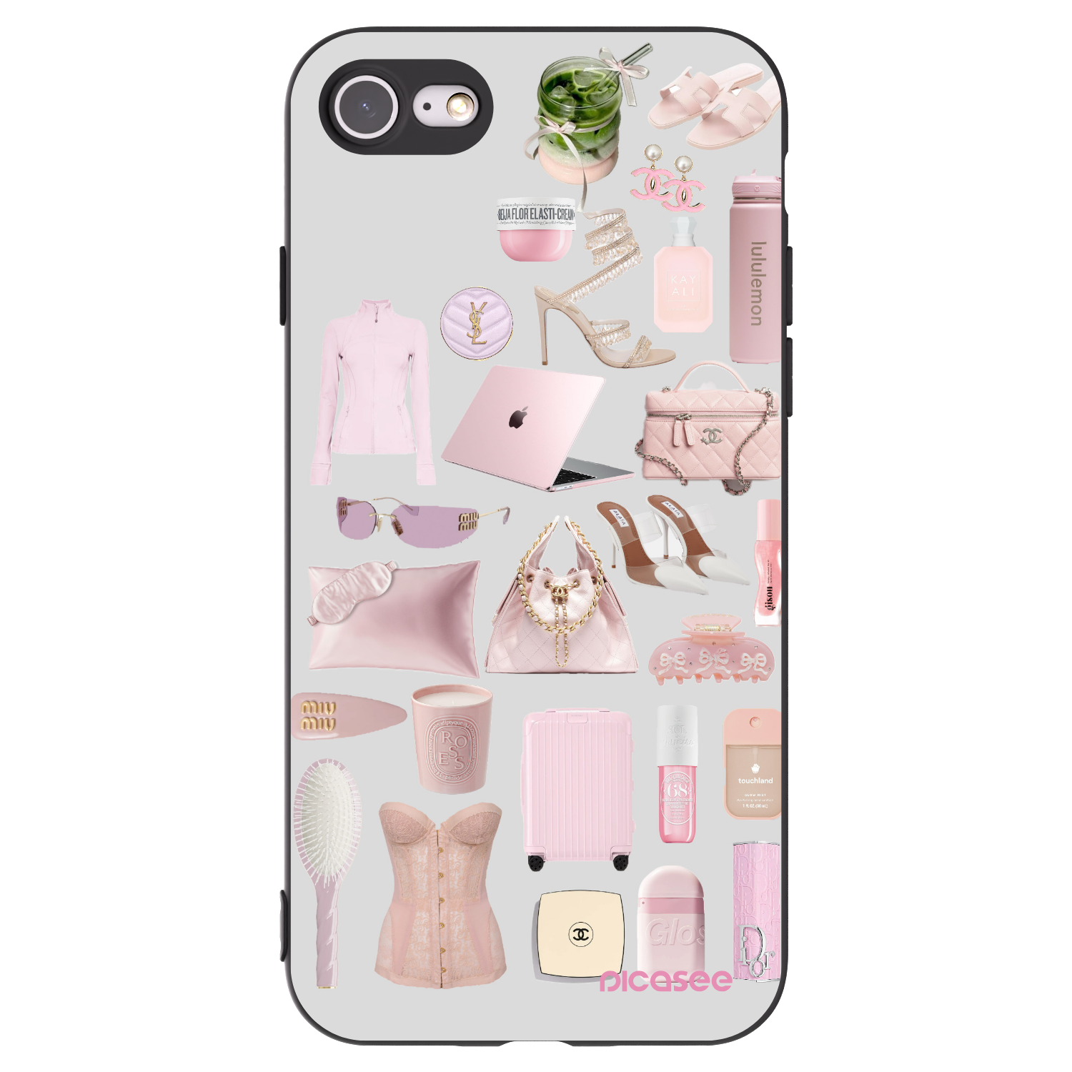 Picasee Apple iPhone SE 2020 Hülle - Schwarzes Silikon - Glam Babe