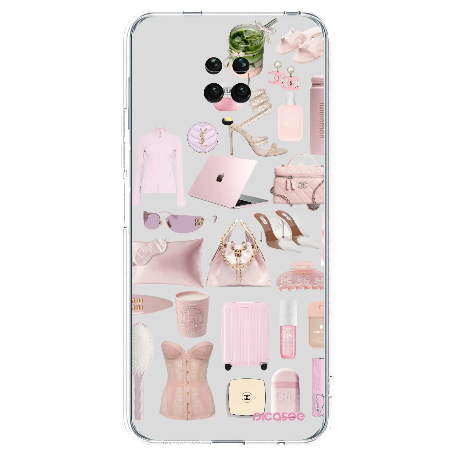 Picasee Xiaomi Redmi Note 9 Pro Hülle - Transparentes Silikon - Glam Babe