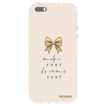 Picasee Apple iPhone 5/5S/SE Hülle - Transparentes Silikon - Golden Dream