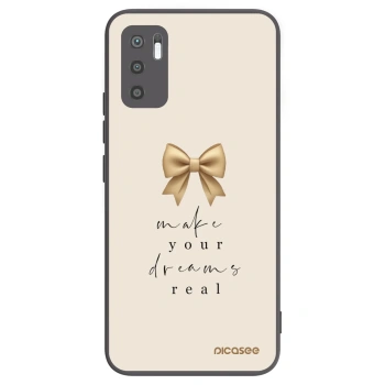 Picasee Xiaomi Redmi Note 10 5G Hülle - Schwarzes Silikon - Golden Dream