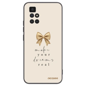 Picasee Xiaomi Redmi 10 Hülle - Schwarzes Silikon - Golden Dream