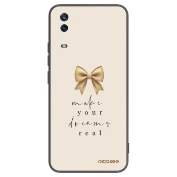 Picasee Vivo Y11s Hülle - Schwarzes Silikon - Golden Dream