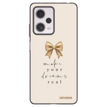 Picasee Xiaomi Redmi Note 12 Pro+ 5G Hülle - Schwarzes Silikon - Golden Dream