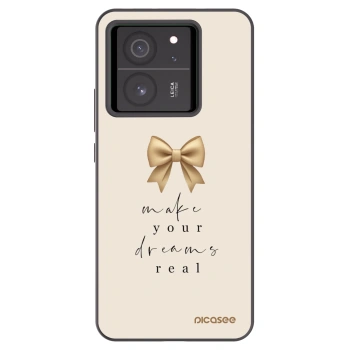 Picasee Xiaomi 13T Pro Hülle - Schwarzes Silikon - Golden Dream