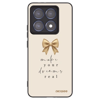 Picasee Xiaomi 14T Pro Hülle - Schwarzes Silikon - Golden Dream