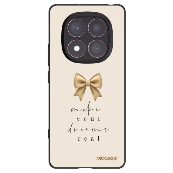 Picasee Xiaomi Redmi Note 14 Pro 4G Hülle - Schwarzes Silikon - Golden Dream