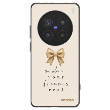 Picasee Vivo X200 Pro Hülle - Schwarzes Silikon - Golden Dream