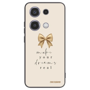 Picasee Xiaomi Redmi Note 14S Hülle - Schwarzes Silikon - Golden Dream