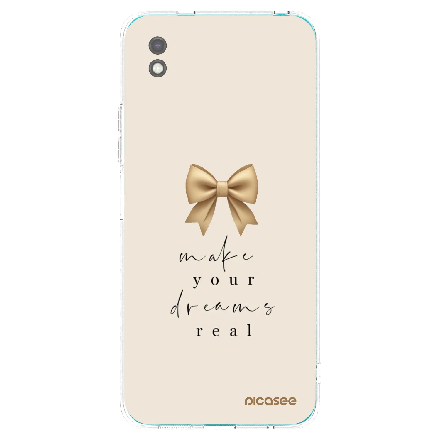 Picasee Xiaomi Redmi 9A Hülle - Schwarzes Silikon - Golden Dream