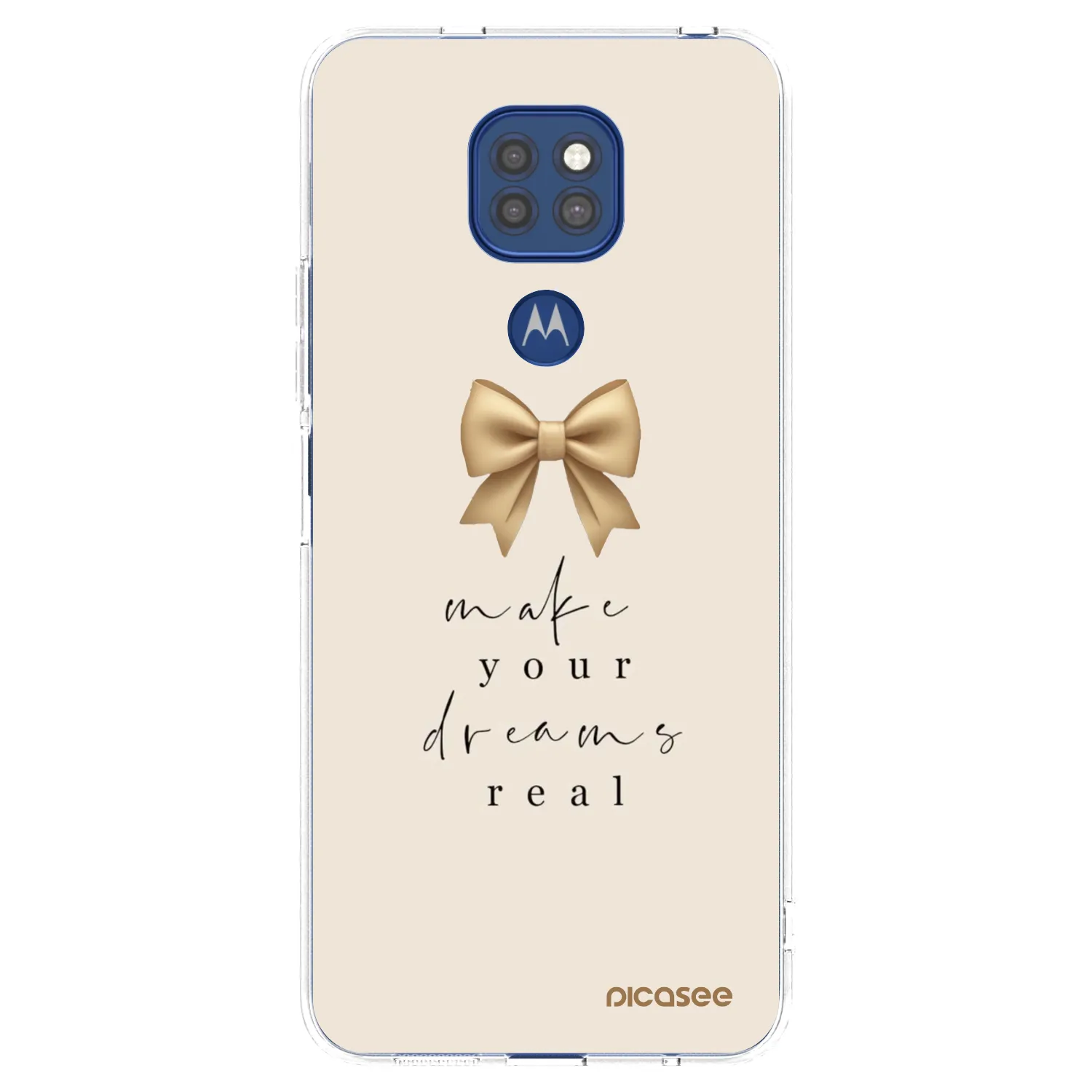 Picasee Motorola Moto G9 Play Hülle - Transparentes Silikon - Golden Dream